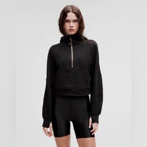Lululemon Scuba Oversized Half Zip Hoodie Black/Gold size M/L